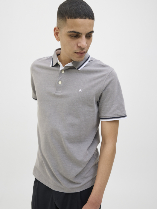 Jack Jones Tricou Polo Gri Deschis  Barbati [3]