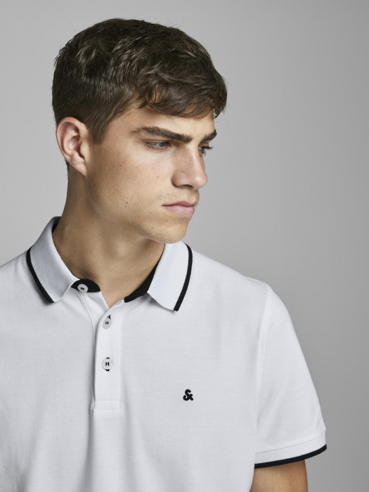 Jack Jones Tricou Polo Alb Slim Barbati [6]