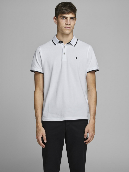 Jack Jones Tricou Polo Alb Slim Barbati [1]