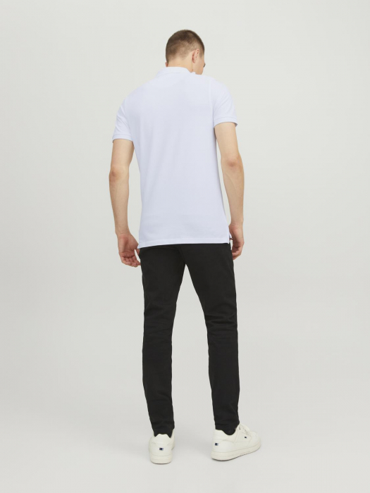 Jack Jones Мужская Футболка-Поло Белая Slim [3]
