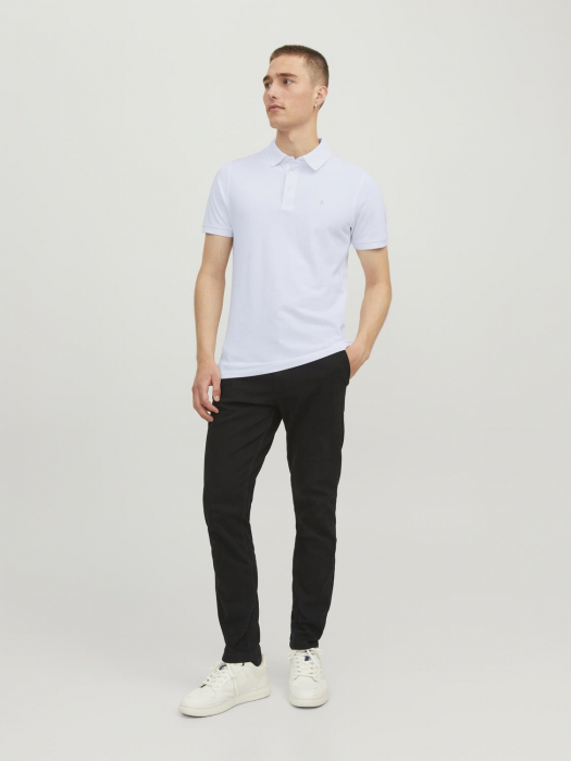 Jack Jones Мужская Футболка-Поло Белая Slim [7]