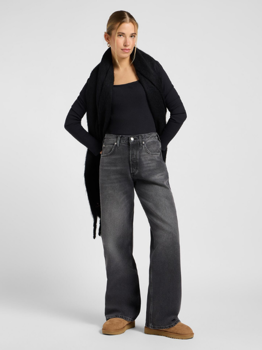 Lee Blugi Charred Black Low Slung Slouch Loose Femei [1]