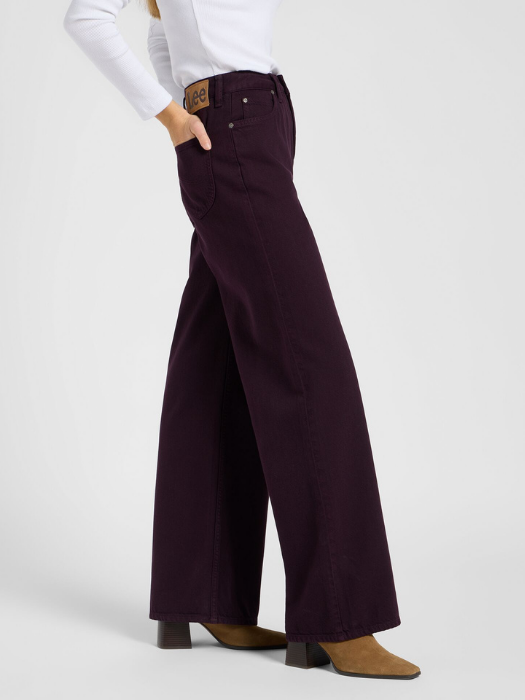 Lee Женские Джинсы Вишнево-Красные STELLA High Waist Wide Leg [3]