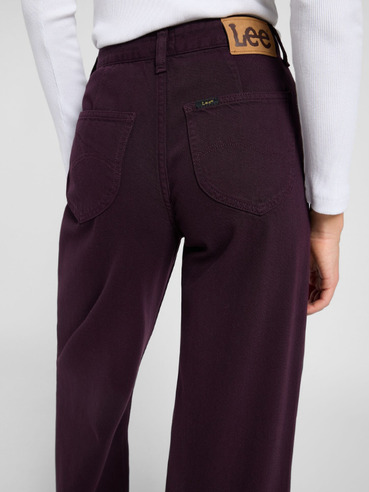 Lee Женские Джинсы Вишнево-Красные STELLA High Waist Wide Leg [5]