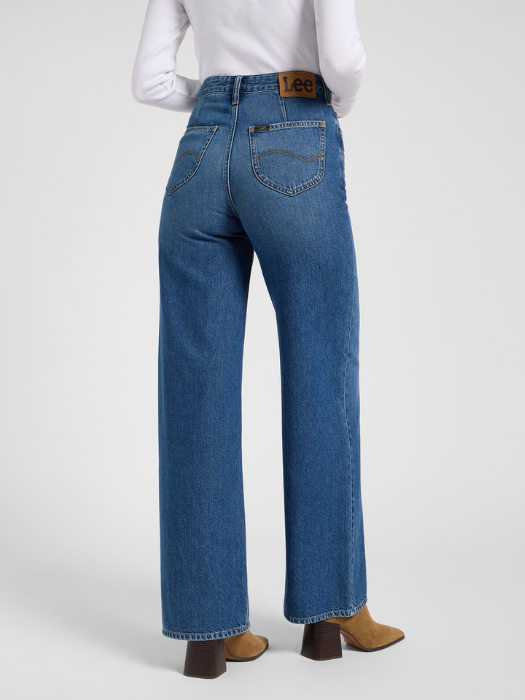 Lee Blugi Albastri STELLA High Waist Wide Leg Femei [4]