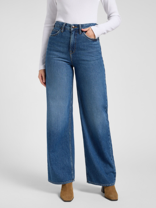 Lee Blugi Albastri STELLA High Waist Wide Leg Femei [2]