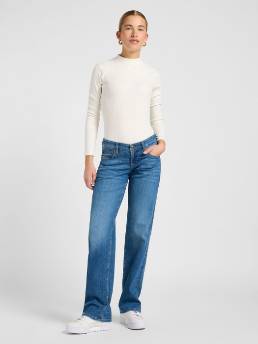 Lee Blugi Albastri ZOE Low Rise Straight Femei [1]