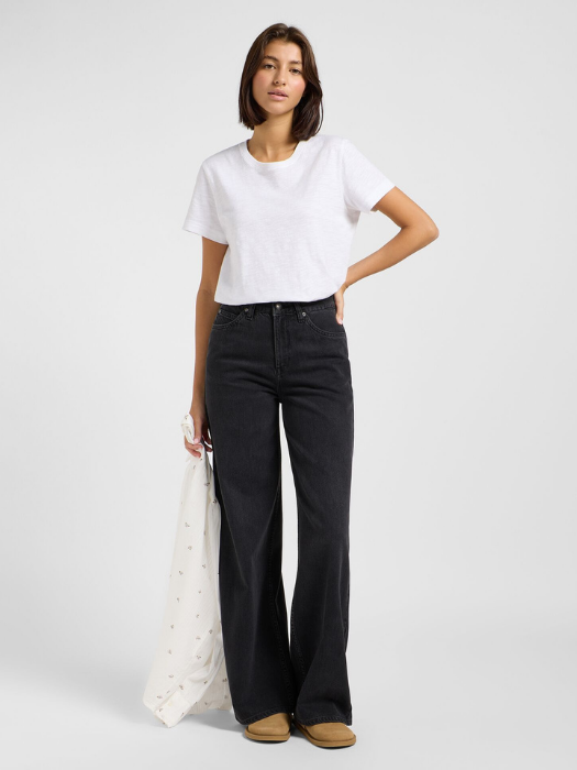 Lee Женские Джинсы Чёрные STELLA A LINE High Waist Wide Leg [4]