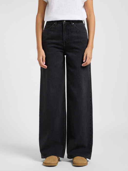 Lee Женские Джинсы Чёрные STELLA A LINE High Waist Wide Leg [1]