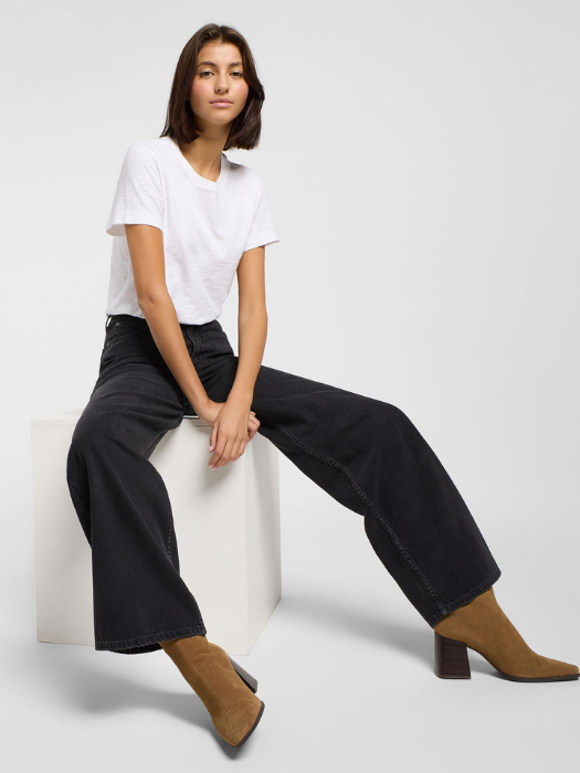 Lee Blugi Negri STELLA High Waist Wide Leg Femei [5]