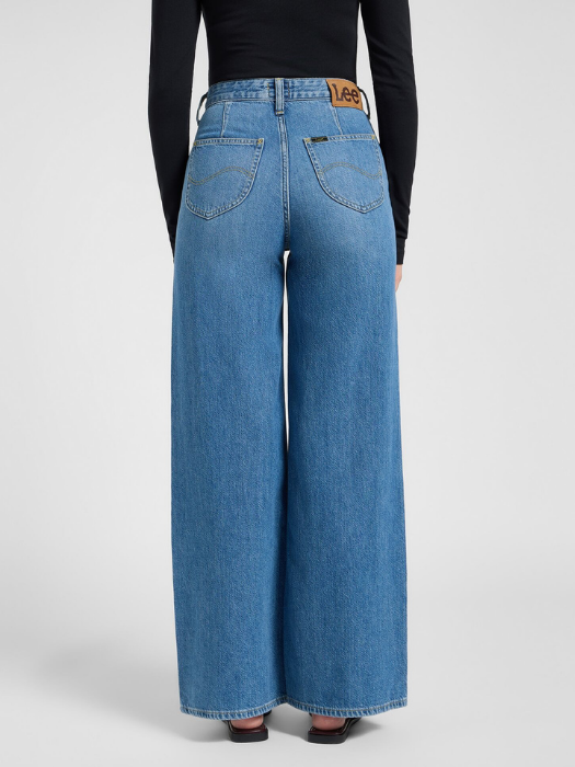 Lee Blugi Albastri Deschisi STELLA High Waist Wide Leg Femei [4]