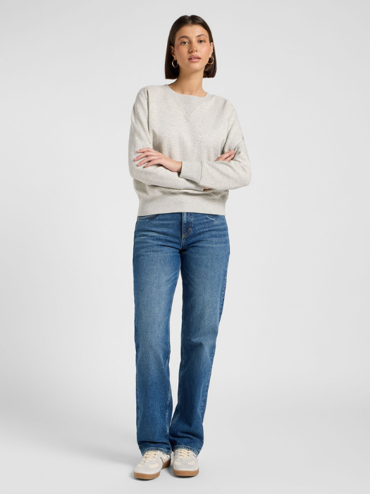 Lee Bluza Gri Melanj Relaxed Femei [5]