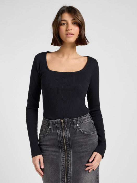 Lee Bluza Neagra Slim Femei [2]