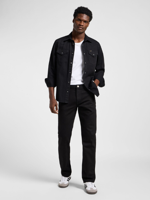 Lee Мужская Рубашка Чёрная Regular [1]