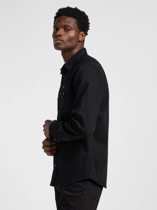 Lee Мужская Рубашка Чёрная Regular [3]