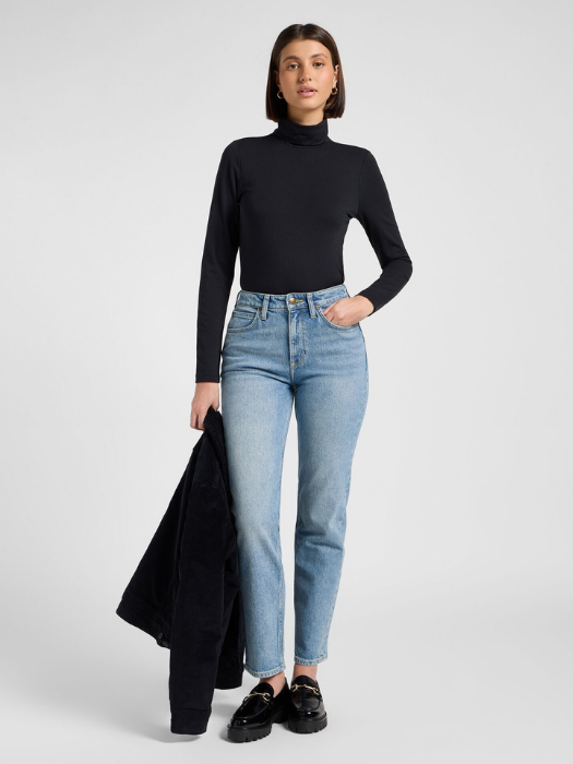 Lee Женская Водолазка Чёрная Slim [1]