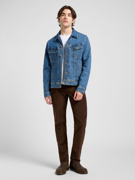 Lee Pantaloni Maro Inchis Regular Straight Barbati [5]