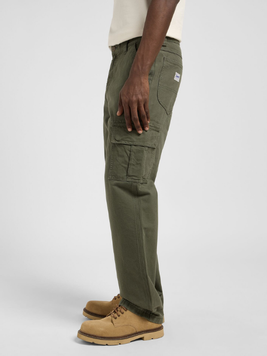 Lee Pantaloni Verde Masliniu Loose Straight Barbati [3]