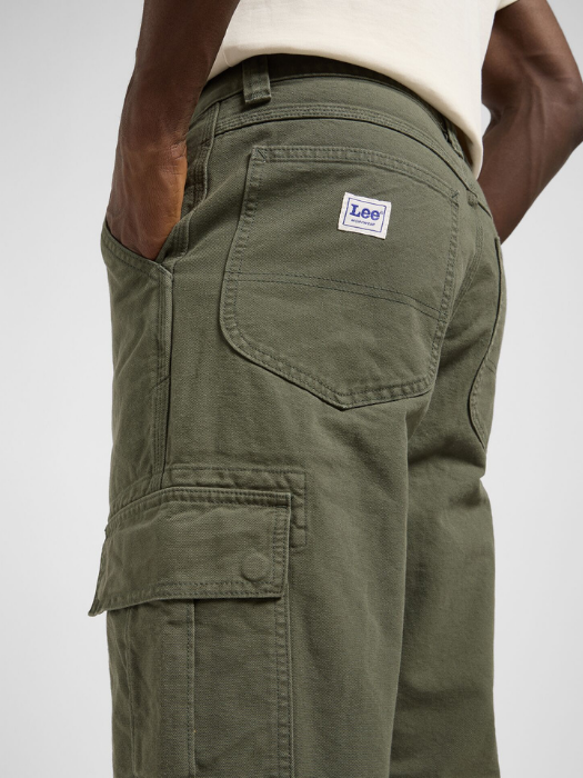 Lee Pantaloni Verde Masliniu Loose Straight Barbati [4]