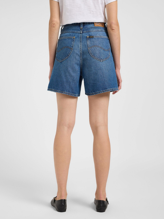 Lee Pantaloni Scurti Navy Wide Leg Femei [2]