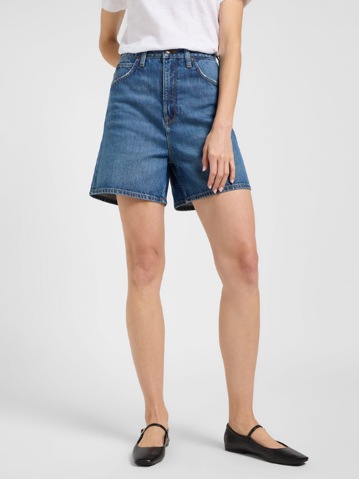 Lee Pantaloni Scurti Navy Wide Leg Femei [1]