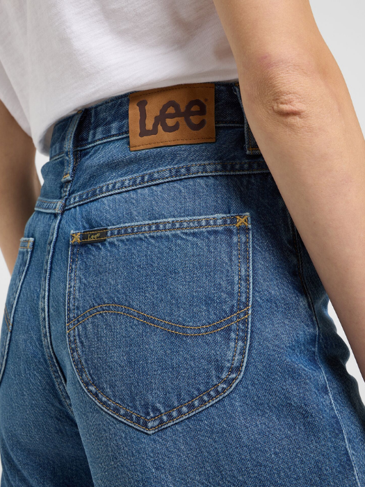 Lee Pantaloni Scurti Navy Wide Leg Femei [4]