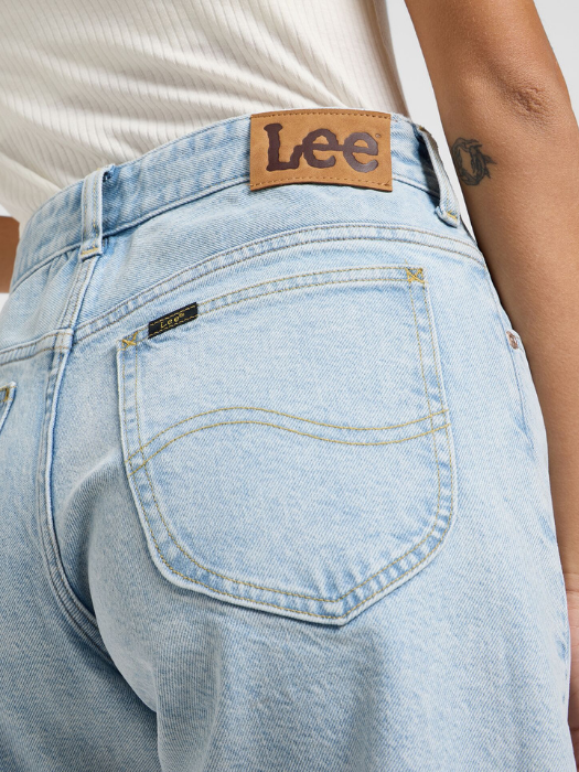 Lee Pantaloni Scurti Albastri Deschisi Loose Femei [4]