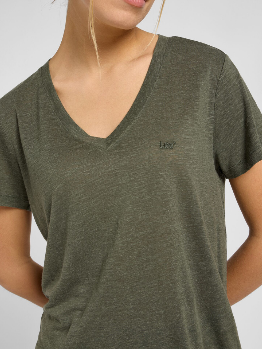 Lee Tricou Haki Regular Femei [5]