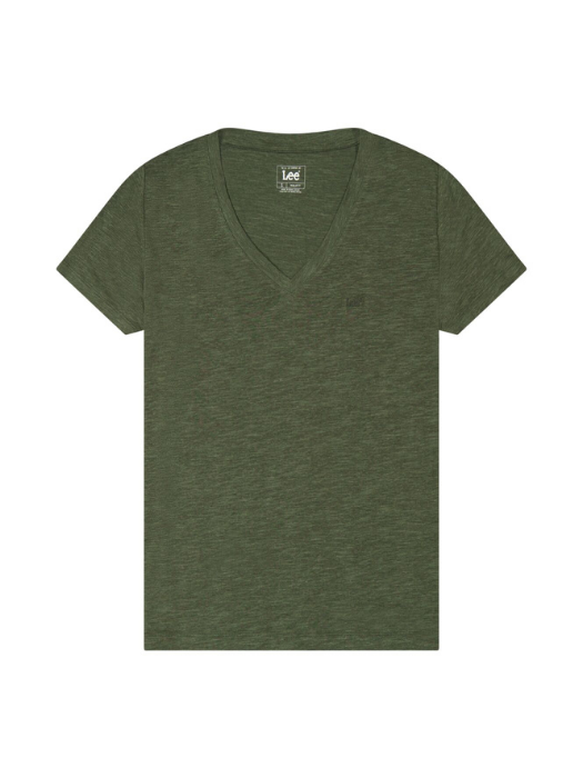 Lee Tricou Haki Regular Femei [6]