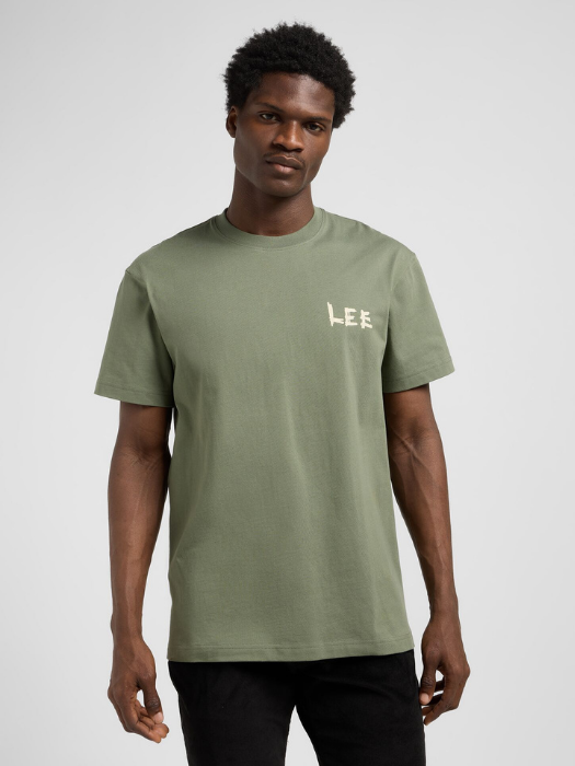 Lee Tricou Haki Relaxed Barbati [1]