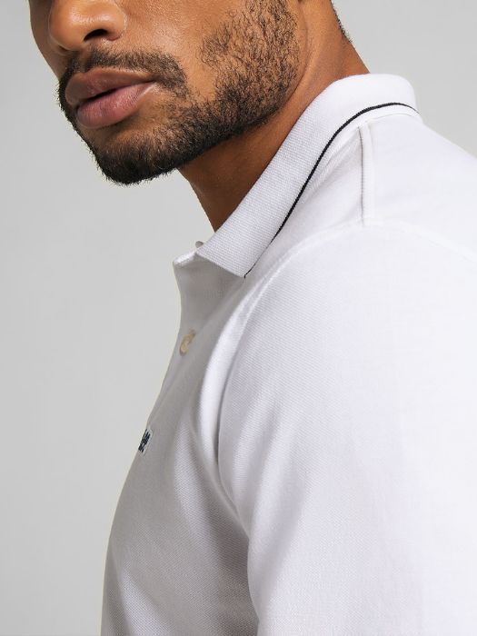 Lee Tricou Polo Alb Regular Barbati [5]
