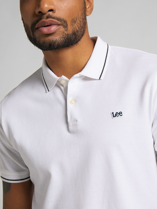 Lee Tricou Polo Alb Regular Barbati [4]