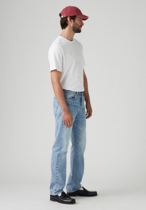 Levi's Blugi Albastri Deschisi 501 Regular Barbati [3]