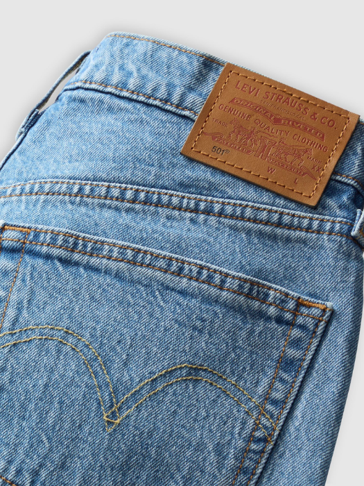 Levi's Blugi Albastri Deschisi 501 CROP Straight Femei [6]
