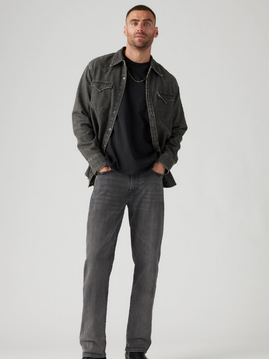Levi's Blugi Gri Inchis 514 Straight Barbati [3]