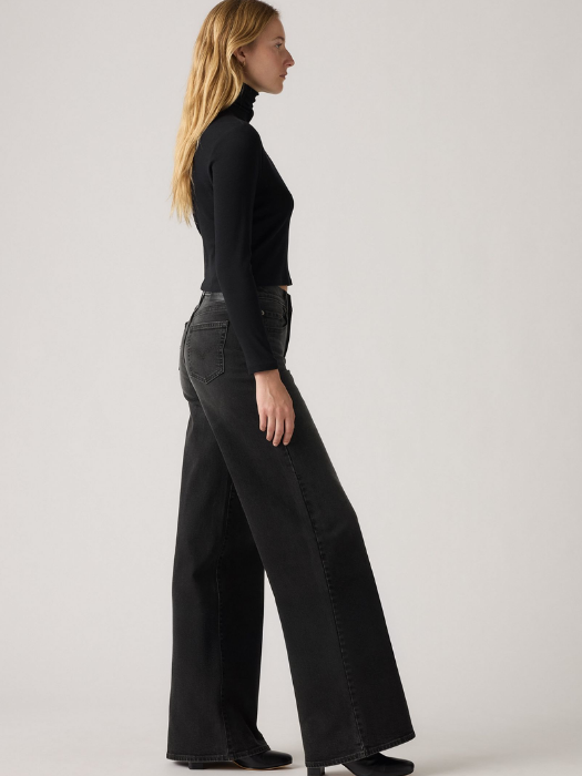 Levi's Женские Джинсы Тёмные Серые 728 Wide Leg [2]