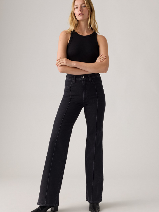 Levi's Женские Джинсы Тёмные Серые RIBCAGE BELL Slim Flare [4]