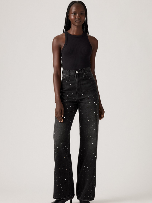 Levi's Женские Джинсы Тёмные Серые Ribcage Wide Leg Ribcage [1]