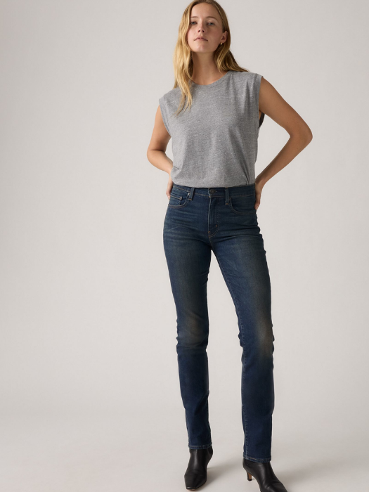 Levi's Blugi Navy 724 Straight Femei [2]