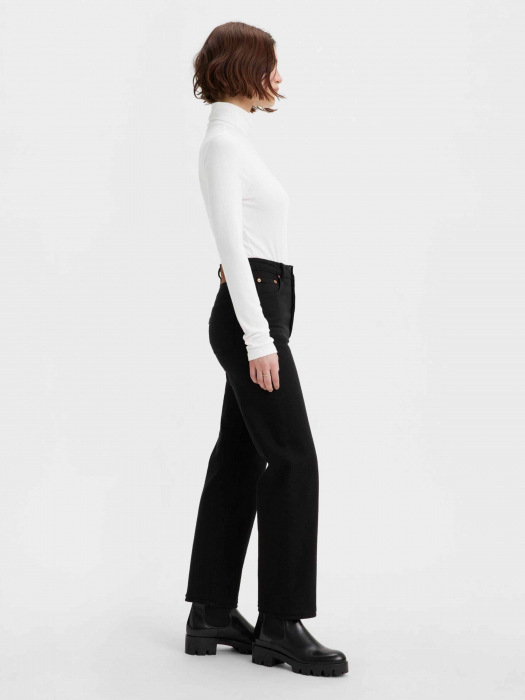 Levi's Женские Джинсы Чёрные Ribcage Straight Ankle Straight [3]