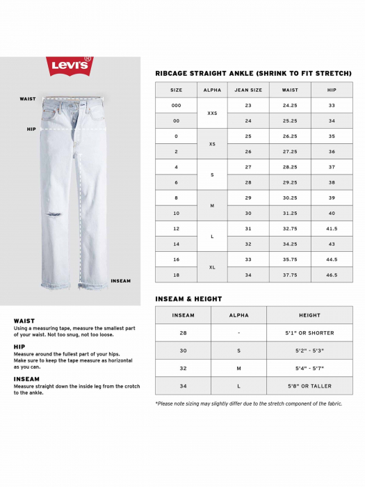 Levi's Blugi Negri Ribcage Straight Ankle Straight Femei [7]