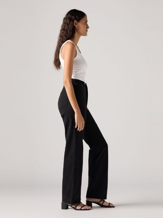 Levi's Blugi Negri Ribcage Full Length Straight Femei [3]