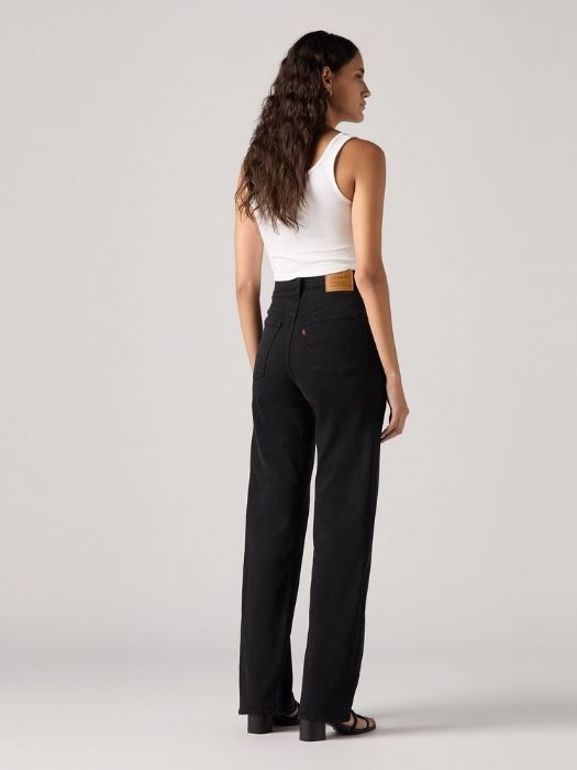 Levi's Blugi Negri Ribcage Full Length Straight Femei [2]