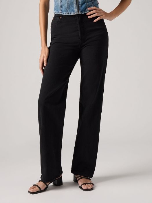Levi's Blugi Negri Ribcage Full Length Straight Femei [4]