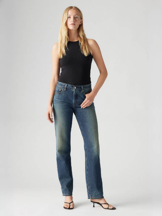 Levi's Blugi Albastri 501 Straight Femei [1]