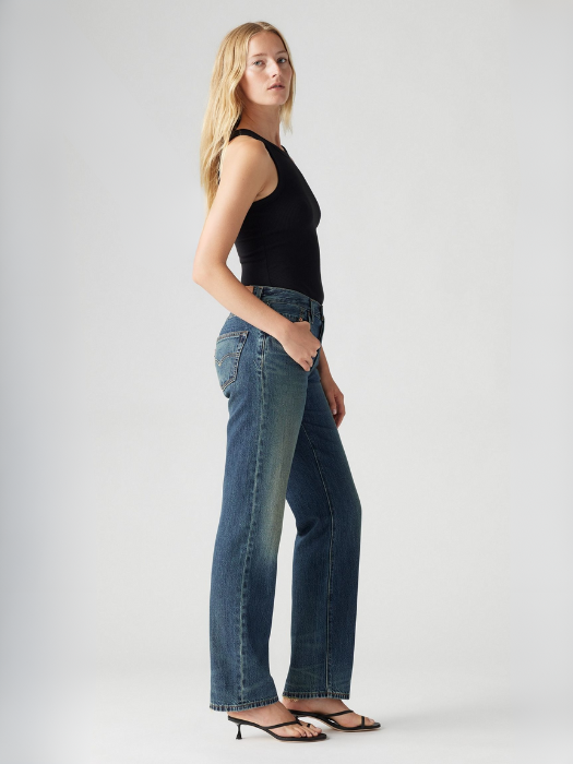 Levi's Blugi Albastri 501 Straight Femei [4]