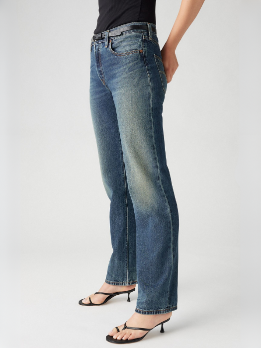 Levi's Blugi Albastri 501 Straight Femei [3]