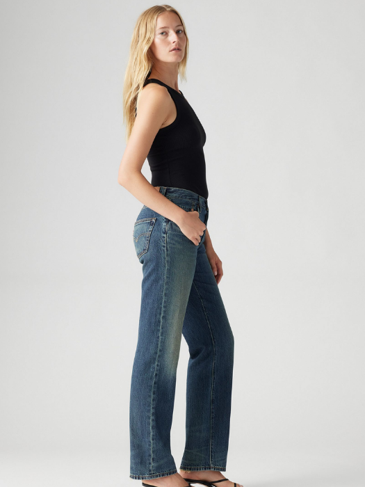 Levi's Blugi Albastri 501 Straight Femei [2]