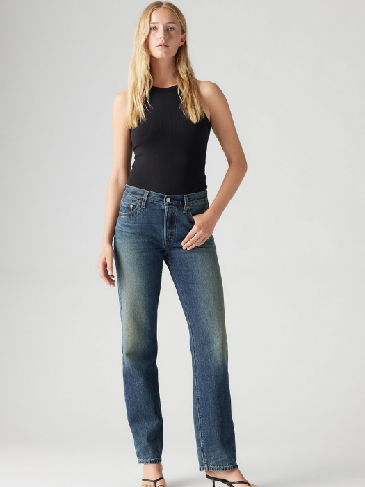 Levi's Blugi Albastri 501 Straight Femei [1]