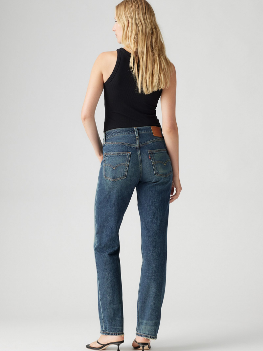Levi's Blugi Albastri 501 Straight Femei [3]